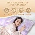 thumbnail image 4 of Lsque Lavender Glitter Foil Stripes Body Pillow Case Cover,Ultra-Soft Microfiber Bed Pillow Cases 20x54 inches,Elegant Bedding,Breathable Durable Pillow Cover with Envelope Closure, 4 of 8