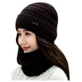 thumbnail image 4 of Dalrosia Women Winter Beanie Hat Scarf Set Warm Fleece Lined Slouchy Thick Baggy Knit Skull Cap, 4 of 4