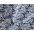 thumbnail image 3 of Ambesonne Palm Leaf Quilted Coverlet 3 Pcs, Navy Tropic Leaves Exotic, Queen Size, Navy Blue White, 3 of 4