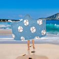 thumbnail image 2 of Yayeee Kids Hooded Towels Toddler Soft Absorbent Beach Bathing Wrap 50" x 23.5", Baseballs Pattern, 2 of 5