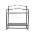 thumbnail image 4 of 2-Tier Metal Wall Mount Bathroom Shelf, Silver Towel Bar and Storage Rack for Laundry Room, 4 of 7