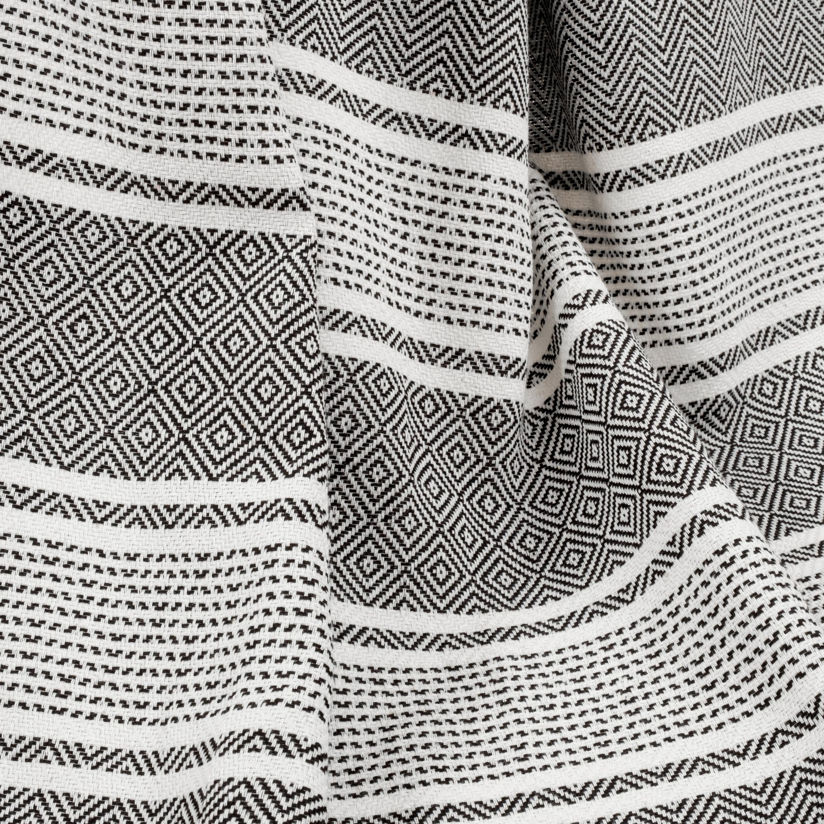 American Soft Linen Turkish Peshtemal Beach Towels, 35" x 65" size 4 Pack Swim Towels for Beach and Pool Towels, Black Stripe