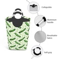 thumbnail image 4 of Lsque Green Cucumber1 Laundry Basket, Laundry Hamper, Dirty Clothes Hamper for Laundry, Collapsible, Waterproof Laundry Baskets with Aluminum Handles for Laundry, Dorm, Family, 4 of 6