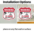 thumbnail image 3 of 24 Hour Surveillance Shield Sign Warning This Property Is Under 24 Hour Video Surveillance (2 Pack) 4 inch X 4 inch Shield Shaped Heavy Duty 3.2 mil Vinyl Decals Weather Resistant Made, 3 of 6