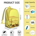 thumbnail image 5 of Sunflower Design Bookbag for School College Teens Adults, Large Capacity Backpack with Laptop Sleeve, Durable Commuting Travel Bookbag, Floral Flowers Print Unisex Gift Idea for Work or College, 5 of 5