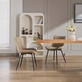 thumbnail image 4 of EDTara Leather Kitchen Chairs, Set Of 2 With Metal Legs, High-Density Sponge Padding, and Hand-Stitched Detailing for Living Room, 4 of 5