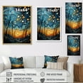 thumbnail image 4 of Designart "Sky Celestial Mosaic horizon I" Landscape & Nature Floater Framed Wall Art Living Room, 4 of 7