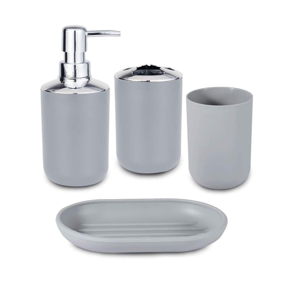 Bathroom Accessories 4piece Bath Ensemble Includes Toothbrush Holder