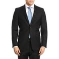 thumbnail image 2 of Mens Classic Fit Two Button 100% Wool Wrinkle Resistant Suit - Solid Black, 2 of 5