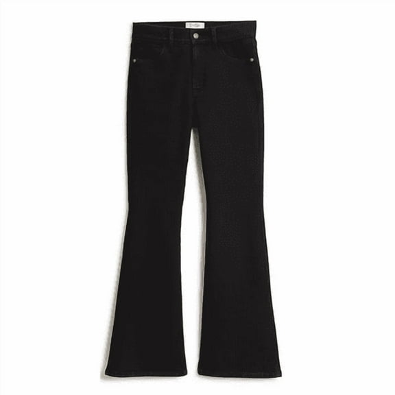 Jessica Simpson Women's High Rise Flare Jean (Black, 14)