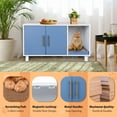 thumbnail image 5 of WSWJY Wooden Hidden Cat Litter Box Enclosure Furniture, Decorative Hidden Cat Washroom House, Multi-Style Concealed Cat Litter Cabinet for Indoor Cats 35.8'' White & Blue, 5 of 13