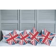 thumbnail image 2 of Ambesonne Shabby Flora Throw Pillow Cover 4 Pack, British Flag Floral, 20", Multicolor, 2 of 7