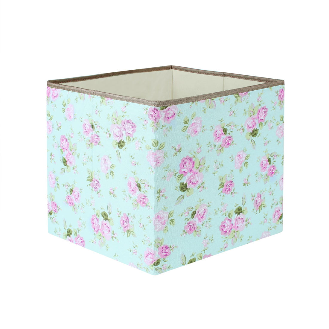Fabric Laundry Baskets Storage Bin with Handle for Underbed Closet Cube INough Floral Storage Bins,Collapsible Storage Basket Toys Clothes Crafts Organizer Small, Floral 