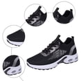 thumbnail image 4 of Rokment Women's Running Cross Training Shoes Breathable Mesh Comfortable Air Cushion Hiking Jogging Fitness Trainners Casual Walking Tennis Fashion Sneakers Black Size 6, 4 of 6