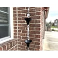 thumbnail image 5 of Rain Chains by JASINC 8.5 ft Flower Weave Rain Chain Black, Water Diverter, JAS4004BLK, 5 of 5
