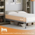thumbnail image 5 of WIILAYOK Queen Size Murphy Bed Cabinet in Grey with 5-Tier Storage Shelves, Foldable Platform Bed Wall Cabinet Bedframe for Small Space, Bedroom, Guest Room, 5 of 11