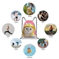 thumbnail image 6 of Fuzoiu A Funny Cat Print Drawstring Backpack for Gym, Travel, Yoga,Sports Sackpack String Bag for Women Men-Medium, 6 of 6