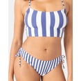 thumbnail image 3 of Roxy Stripe Out Lace Hipster Full Bikini Bottom - Size M - Color: Bijou Blue, 3 of 6