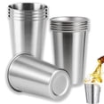 thumbnail image 1 of Manricle 10 PCS Vasos de Acero Inoxidable de 500ml - Taza de cerveza para camping，apilables y f&aacute;ciles de limpiar，Se utiliza para acampar, casa, fiesta, bar, puede cont, 1 of 6