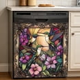 thumbnail image 5 of Dishwasher Magnet Cover, Hummingbird Flower Decorative Refrigerator Magnet, 23 x 26 Inch Trimmable Dishwasher Front Panel Cover for Home Kitchen Laundry Decorations, Easy Clean, 5 of 6