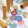 thumbnail image 2 of Handcrafted Beechwood Wax Seal Stamp With Interchangeable Brass Embossing Tip for Elegant Correspondence, 2 of 8