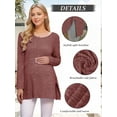 thumbnail image 3 of Maternity Clothes Long Sleeve Side Split Maternity Shirts Tops for Women, 3 of 5