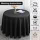 thumbnail image 5 of Mantel redondo - Manteles de poliéster lavables resistentes al agua y a las manchas Cubierta de mesa decorativa para cocina/comedor/boda/fiestas, 5 of 6