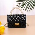 thumbnail image 1 of Bolso de mano Jelly para mujer, bolso portátil con perlas diagonales, 1 of 1