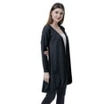 thumbnail image 3 of Moomaya Womens Full Sleeve Hi-Lo Shrug Rounded Hem Long Cotton Summer Cardigan, 3 of 7
