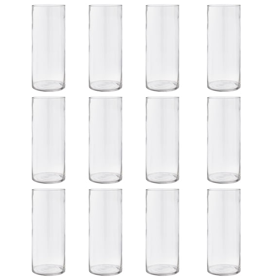 12 Pack: 12" Cylinder Glass Vase by Ashland