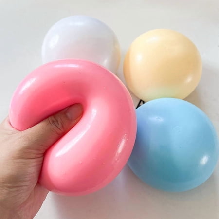 Big Blue Dough Ball - Ultra-Soft Slow Rising Jumbo Squishy Fluid Cheese Ball , Stress Relief Fidget Toy for Adults, Focus & Relaxation