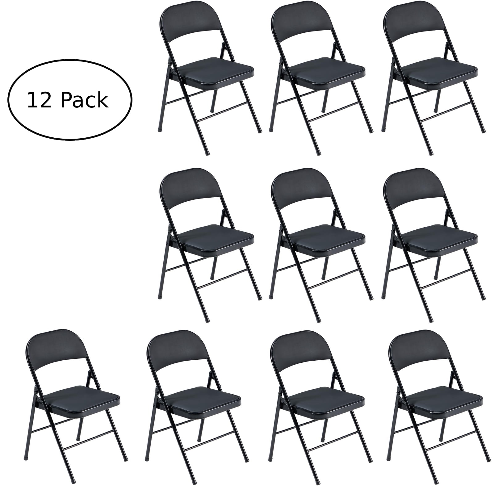 Ktaxon 10 Pack Folding Chairs Wedding Party Chair Foldable Dining
