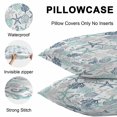 thumbnail image 5 of Teal Blue Coastal Throw Pillow Covers 16x16 Inch Set of 2, Summer Beach Coral Shell Ocean Waterproof Outdoor Pillow Covers, Decorative Cushion Pillowcases for Couch, Sofa, Bed, Garden, Patio, 5 of 9
