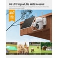 thumbnail image 2 of 4G LTE Cellular Security Camera Includes SIM Card(Support Verizon/AT&T/T-Mobile), 2K Solar Outdoor Cam Wireless Without WiFi Needed, 360° Live View, Color Night Vision, 2 of 4