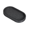 thumbnail image 1 of Bandeja de dispensador de jabón 7.8x3.9 pulgadas Sleek Forma ovalada bandeja de tocador versátil para cepillos de maquillaje accesorio decorativo Gris oscuro, 1 of 8