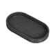 thumbnail image 1 of Bandeja de dispensador de jabón 7.8x3.9 pulgadas Sleek Forma ovalada bandeja de tocador versátil para cepillos de maquillaje accesorio decorativo Gris oscuro, 1 of 8