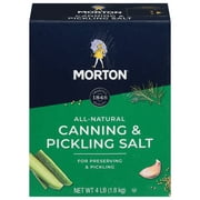 Morton Salt Canning & Pickling Salt - for Preserving and Pickling, 4 lb Box