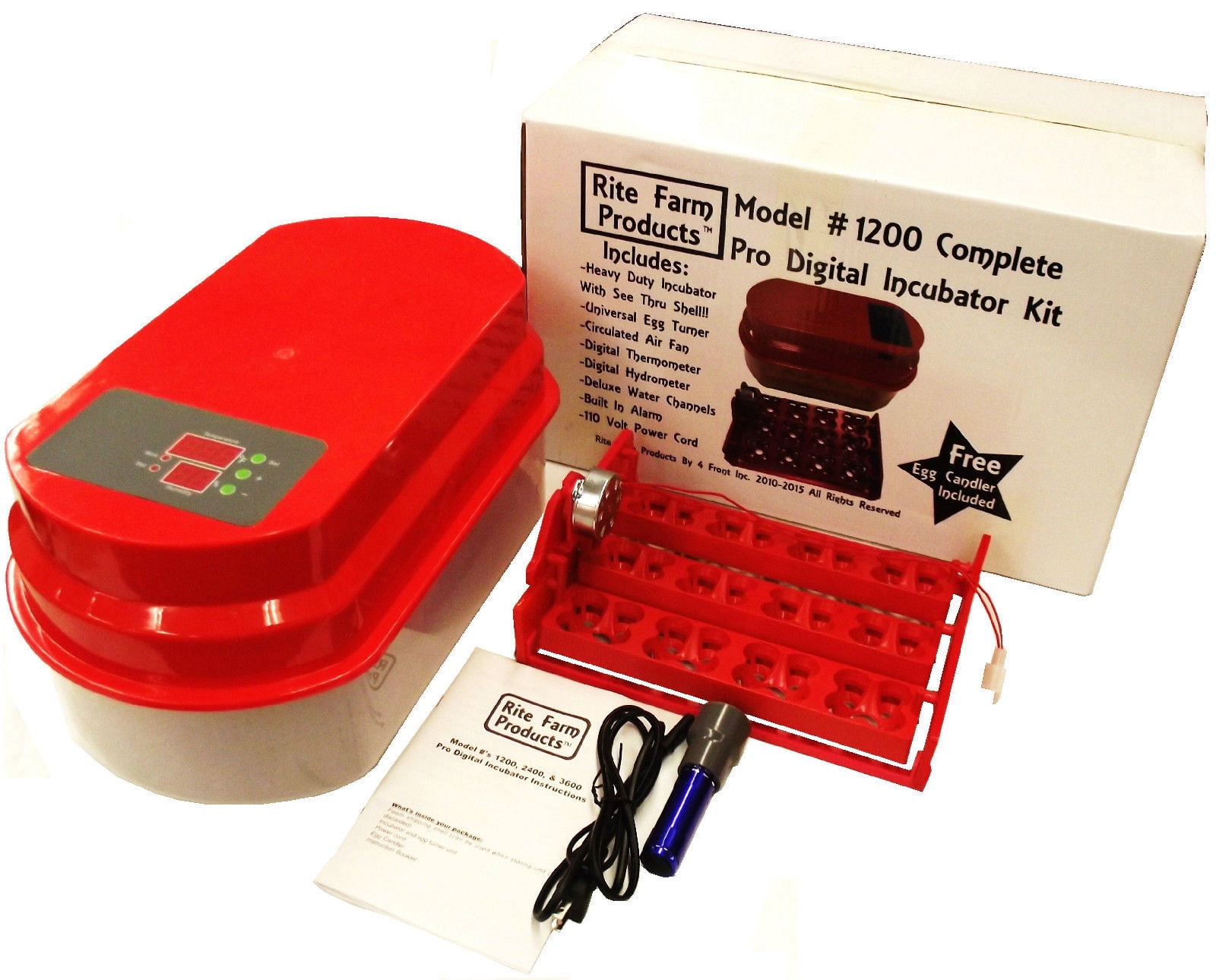 RITE FARM PRODUCTS 1200 PRO DIGITAL 48 QUAIL 12 CHICKEN ...