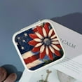 thumbnail image 4 of PRATYUS Flower American Flag Jewelry Box for Necklaces Rings Earrings White, 4 of 5