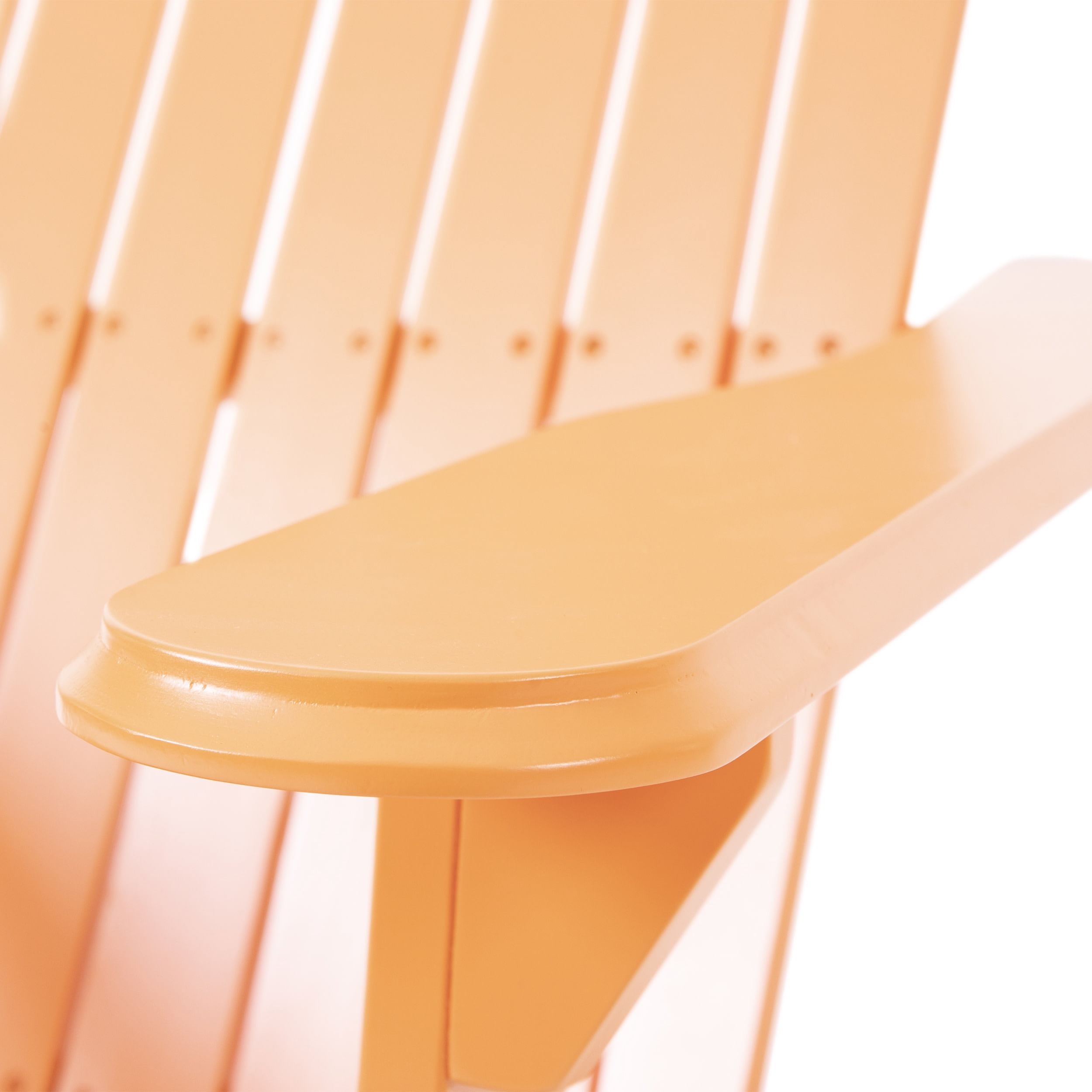Carla Acacia Wood Outdoor Adirondack Chair, Tangerine
