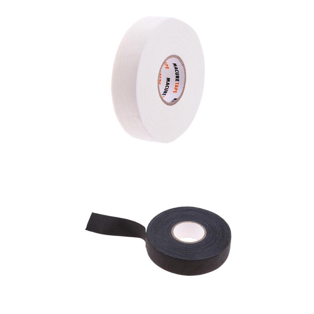 2 Rolls of White Cloth Hockey Stick Tape Pro Quality 1" X 25m 