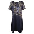 thumbnail image 4 of CNKOO Robe Grande Taille pour Femmes Col Rond Manches Mi-Longues Été Rétro Floral Plage 2022, 4 of 5
