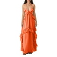 thumbnail image 4 of Taylonsss Womens Summer Dress Strappy Halter Tie Backless Solid Color Beach Casual Outfit, 4 of 7