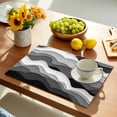 thumbnail image 2 of Grey Ombre Placemats Set of 6, Modern Geometric Moire Abstract Art Placemats for Dining Table, Place Mats for Kitchen Tabletop, Waterproof Wipeable Dining Table Mats Set, 2 of 9