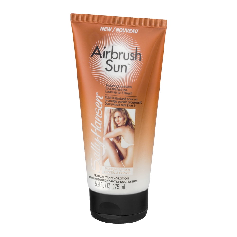 Sally Hansen Airbrush Sun Gradual Tanning Lotion, Medium to Tan, 6 oz