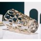 thumbnail image 5 of Florero con forma de yuca, cristal ámbar engrosado, 24 cm de alto, 5 of 8