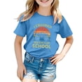 thumbnail image 4 of WEIYLL T-Shirts Filles Lettre Voiture École Décontracté Imprimé Col Rond Manches Courtes Amples Sorties pour 8-9 Ans, 4 of 4