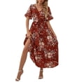 thumbnail image 1 of Gardenwed Vestidos de gasa florales para mujer, vestido de cóctel fluido, vestido casual de playa y sol, 1 of 6