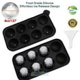 thumbnail image 5 of New Round Ice Cube Ball Maker Tray Silicone Sphere Mold Bar Whiskey Cocktails Funnel, 5 of 6