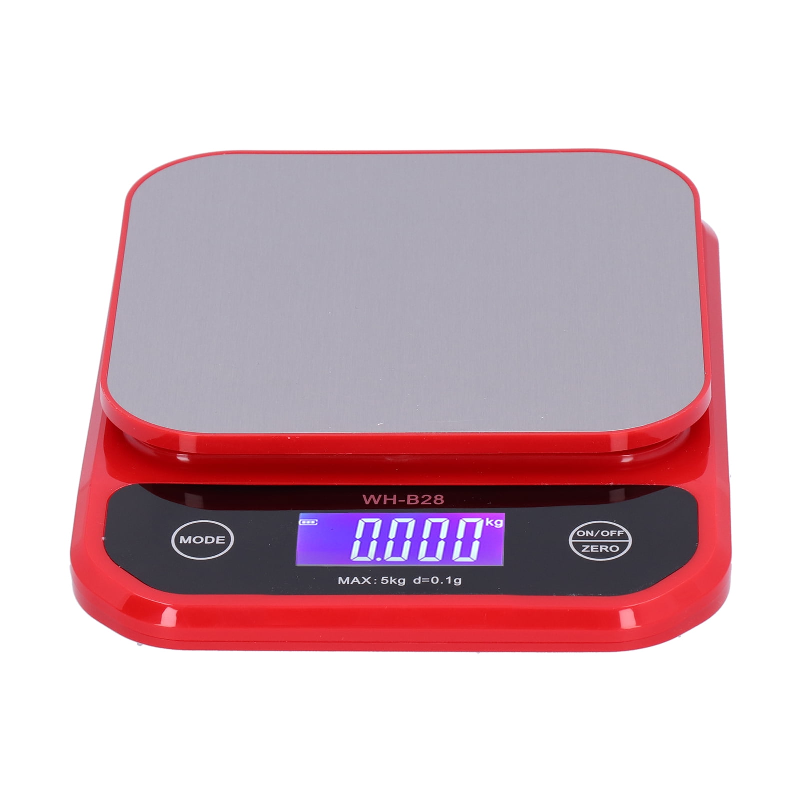 NFTIGB USB Charging Scale Waterproof Digital Kitchen Baking Food Scale Electric Weight Measuring Balance High Precision Sensor LCD Display Home Supplies Color Red Capacity 5kg 0.1g
